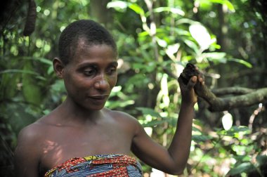 Jungle Portrait of a woman clipart