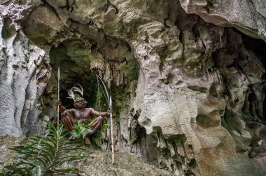 Papua kabilesi Yafi savaşçı 