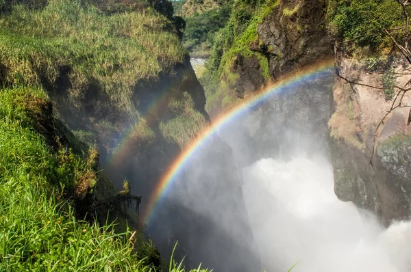 Arcobaleno In cima alle cascate Murchison — Foto Stock