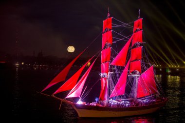 Kutlama kırmızı yelken