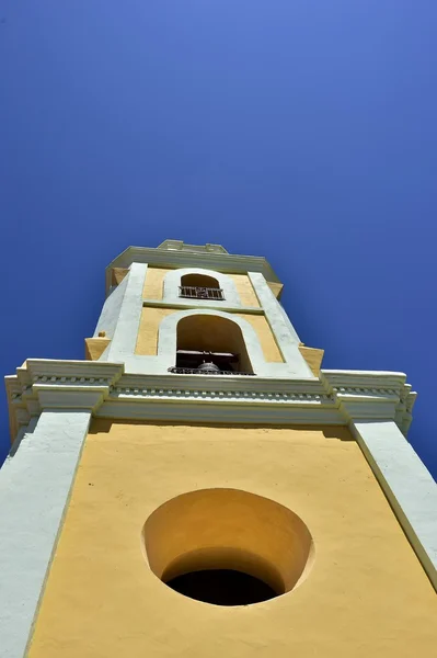 Tower of St. Francis of Assisi Convent and Church, Trinidad. The tower is located in the town Main Plaza — Stok fotoğraf