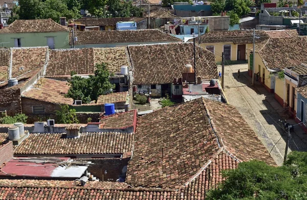 Vista aérea sobre os telhados — Fotografia de Stock