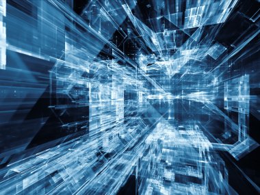 Fraktal şehir arka plan