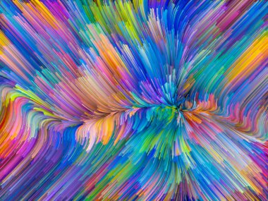 Dijital renkli girdap doğru