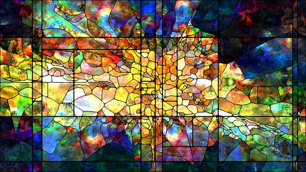 Metaforické barevné sklo — Stock fotografie