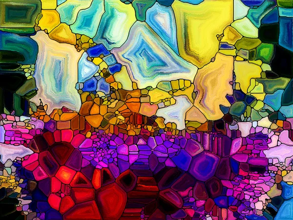 Gebrandschilderd glas patroon — Stockfoto