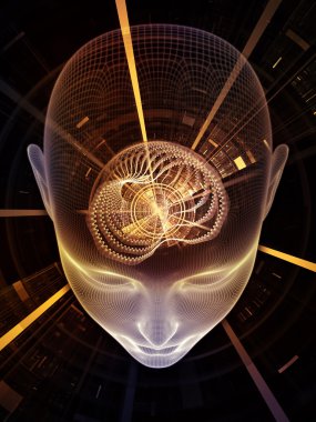 İnsan kafa işleme görselleştirme 