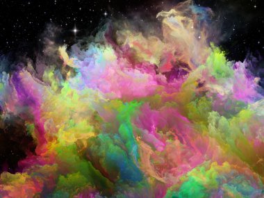Renkli boşluk bulutsu ortaya çıkması