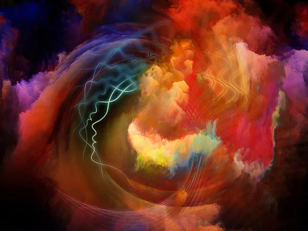 Цветные сюрреалистические облака — стоковое фото