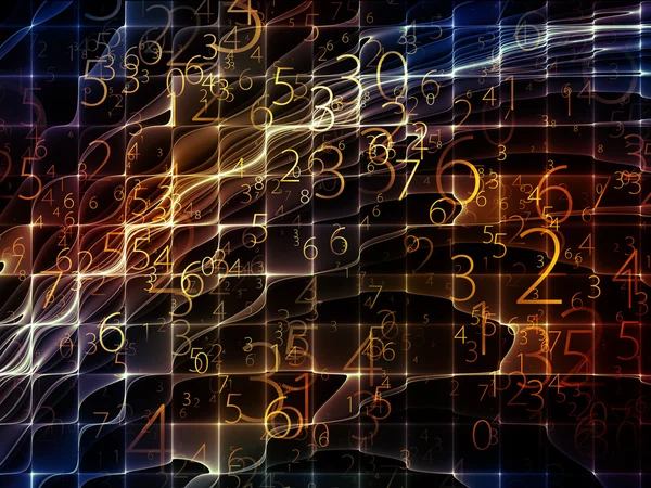 Numbers in virtual field — Stock Photo, Image