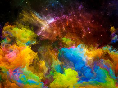 renkli boşluk bulutsu 