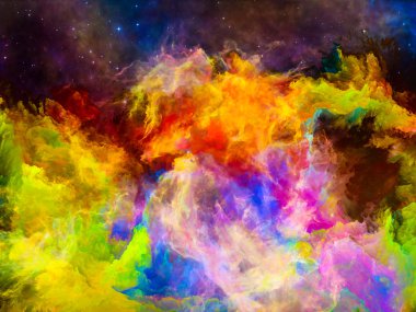 renkli boşluk bulutsu 
