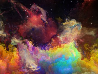 Renkli boşluk bulutsu ortaya çıkması