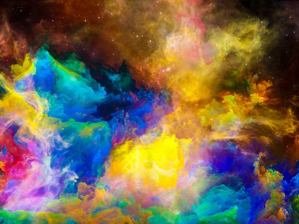 Nebulosa espacial colorida — Fotografia de Stock