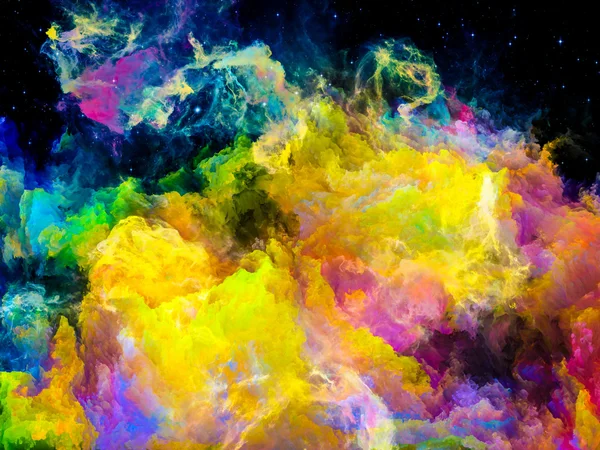 Emergencia de nebulosa espacial colorida — Foto de Stock