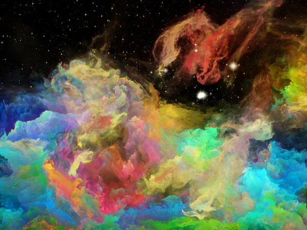 Färgglada utrymme och Nebula — Stockfoto