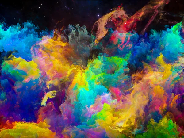 Spazio colorato e nebulosa — Foto Stock