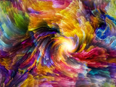 Renkli canlı çizgileri