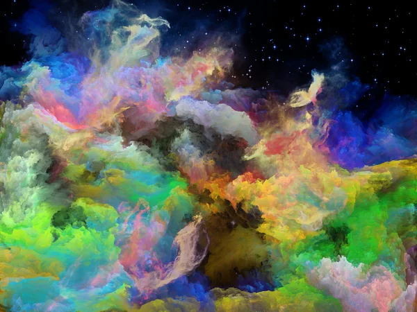 Farbenfroher Nebelraum — Stockfoto