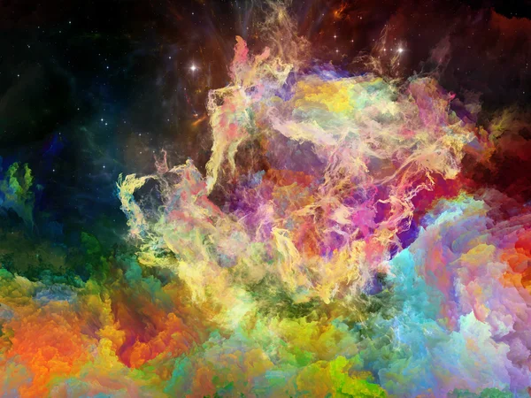 Färgglada nebula space — Stockfoto