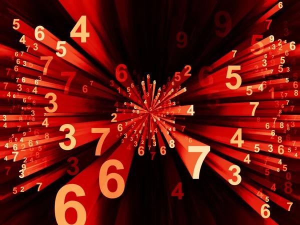 Visualization of Moving Digits — Stock Photo, Image