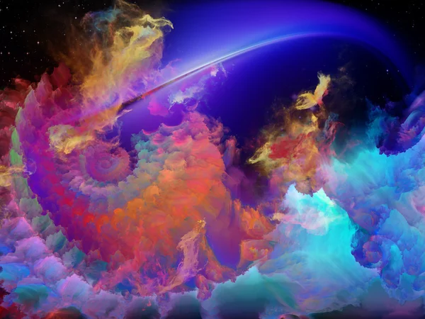 Visualization of Space Nebula — Stock Photo, Image