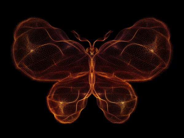 Фон виртуальной бабочки — стоковое фото