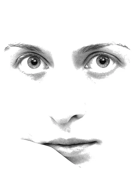 Egy fiatal nő arca — Stock Fotó