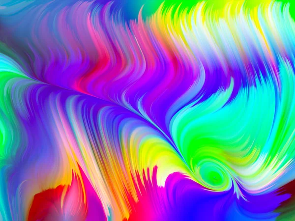 Серия Paint Swirl Состав Детального Движения Волокон Краски Цифровом Холсте — стоковое фото