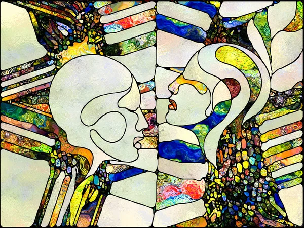 Couleur Cassée Unity Stained Glass Series Composition Motif Fragments Couleur — Photo