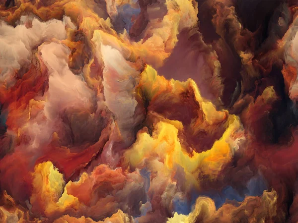 행성의 사나운 대기를 프랙탈 페인트 — 스톡 사진