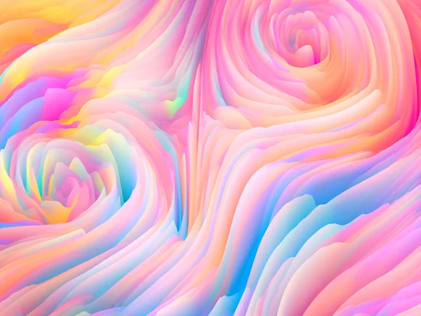 Färgstormserie Rendering Färgglada Åsar Virtuell Färg För Att Fungera Som — Stockfoto