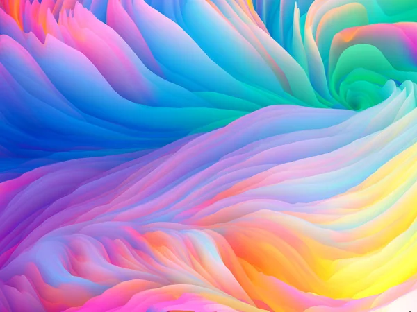 Tactile Math Dimensional Wave Series Backdrop Composed Swirling Color Texture — Stock Photo, Image