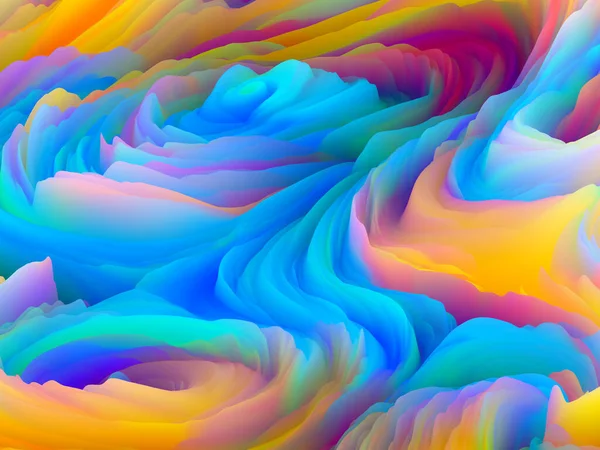 Série Color Storm Rendu Mouvement Mousse Colorée Virtuelle Pour Servir — Photo