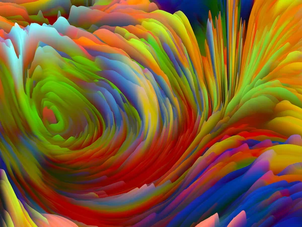 Taktil Matematik Dimensionell Vågserie Bakgrund Bestående Swirling Color Texture Utformning — Stockfoto