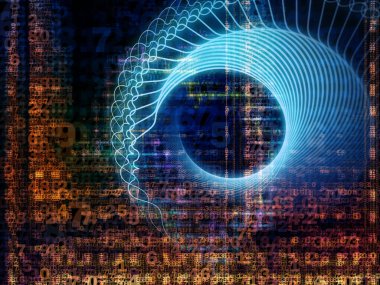 Zihin serisinin doğuşu. Genel yapay zeka ve modern teknoloji üzerine insan kafası siluetleri ve sayı şebekelerinin arka planı.