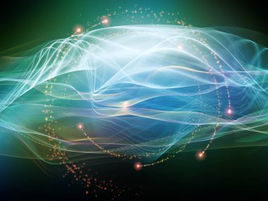 Işık dalgası serisi. Modern teknoloji ve bilim konularında sinüs dalgaları ve ışıkların oluşturulması.