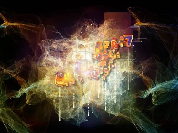 Organic Computing Series Digits Fractal Abstract Elements Arrangement Subject Education — Stock Photo, Image