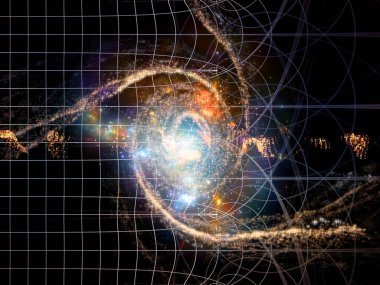 Gerçeklik serisinin numaraları. Rakamların akışı ve spiral fraktal elementler eğitim, bilim ve modern teknoloji konularında düzenleme.