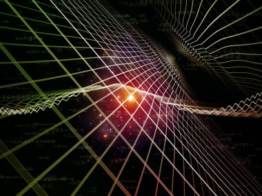 Formula uzay serisi. Bilim, matematik ve matematik konularındaki dijital şebekeler, ışıklar ve matematik denklemleri.