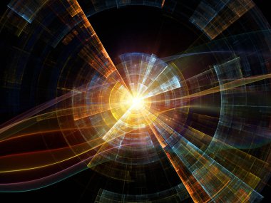 Fraktal Bilgi Serisi. Bilim, eğitim ve bilgi teknolojileri konusunda radyal ve sinüzoidal yapıların oluşturulması.