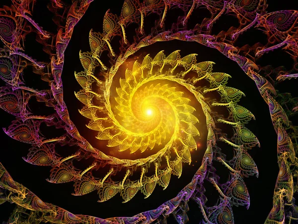 Light Spiral Serien Fractal Spiral Och Ljus Samspel Ämnet Utbildning — Stockfoto