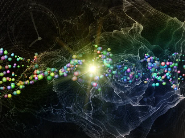 Elementos Geometría Fractal Estructuras Moleculares Luces Materia Ciencia Educación — Foto de Stock