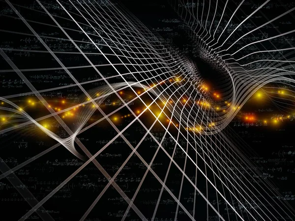 Formula Uzay Serisi Bilim Matematik Matematik Konularındaki Dijital Şebekeler Işıklar — Stok fotoğraf