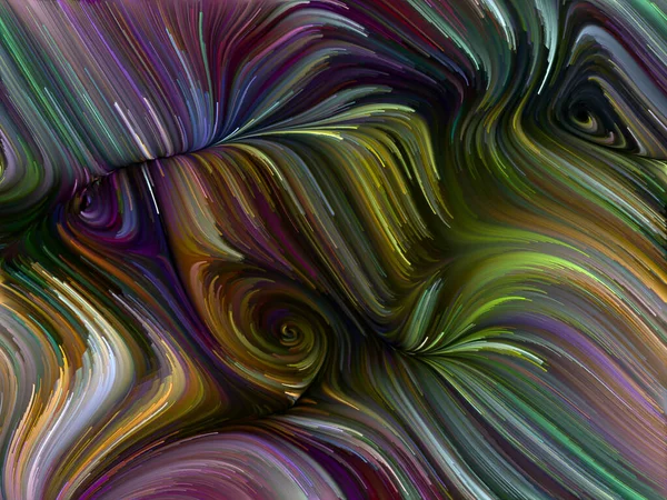 Seria Color Swirl Tło Barwnego Ruchu Włókien Spektralnych Celu Uzupełnienia — Zdjęcie stockowe