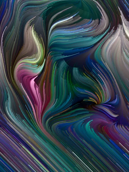 カラー ウォールシリーズ 創造性 芸術をテーマにしたスペクトル繊維のカラフルな動きの背景組成 — ストック写真