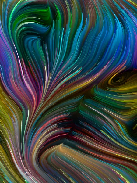 Série Color Swirl Composição Abstrata Movimento Colorido Fibras Espectrais Adequadas — Fotografia de Stock
