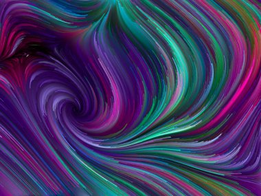 Renkli girdap serisi. Yaşam, yaratıcılık ve sanat konuları için spektral liflerin renkli hareketlerinin yaratıcı düzenlenmesi