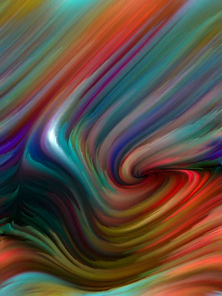 Série Color Swirl Composição Visualmente Agradável Movimento Colorido Fibras Espectrais — Fotografia de Stock