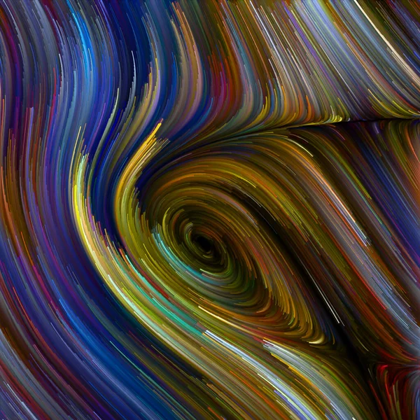 Color Swirl Serie Optisch Ansprechende Komposition Bunter Bewegung Spektraler Fasern — Stockfoto